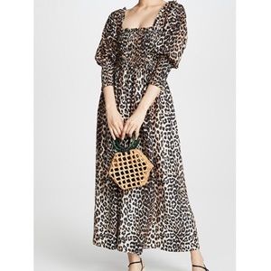 GANNI Leopard Maxi Dress
